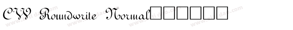 CW Roundwrite Normal字体转换